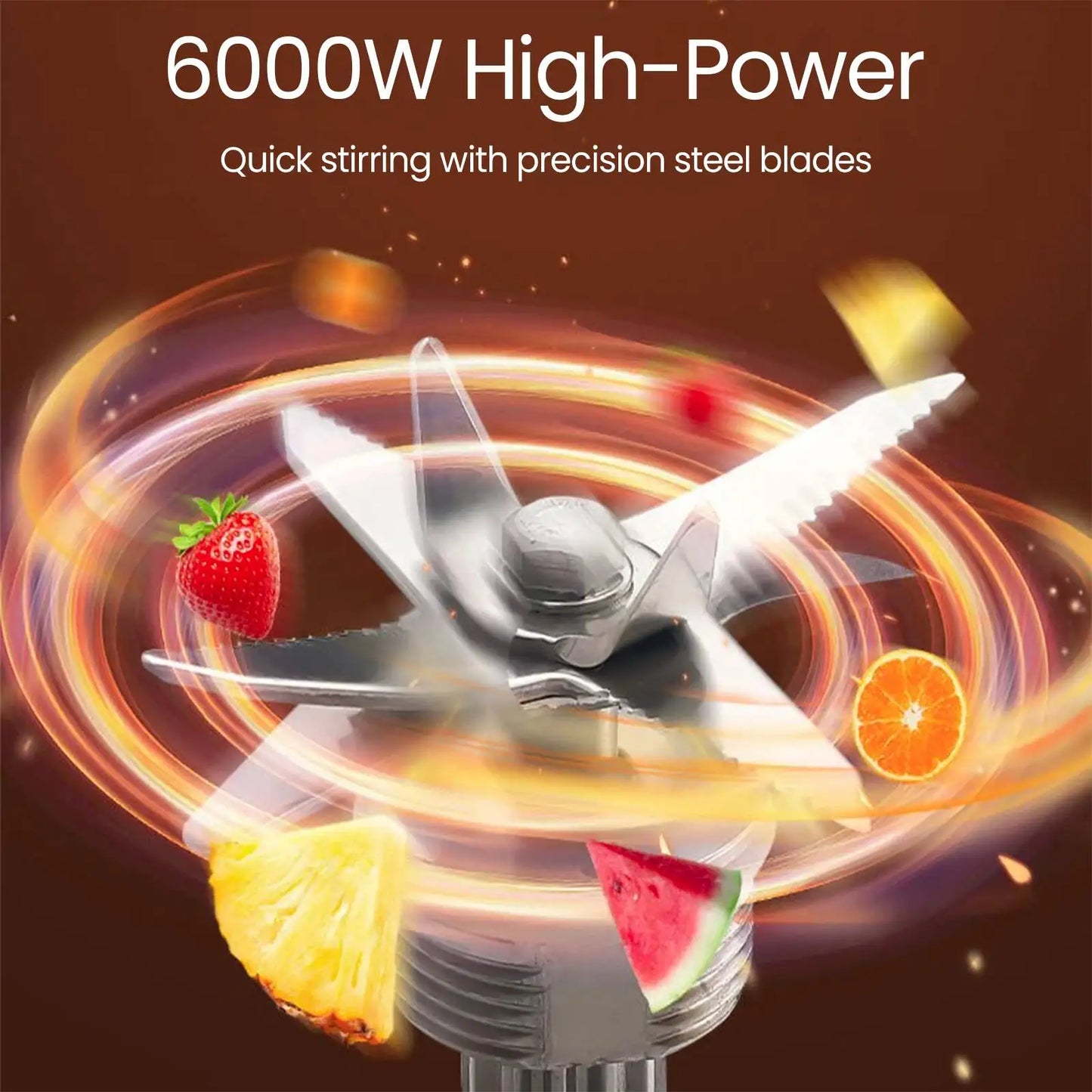 6000W power Blender Juicer Juicer Smoothie Table Blenders 2.5L Container Food Processor Blender for Ice Nut Fruit