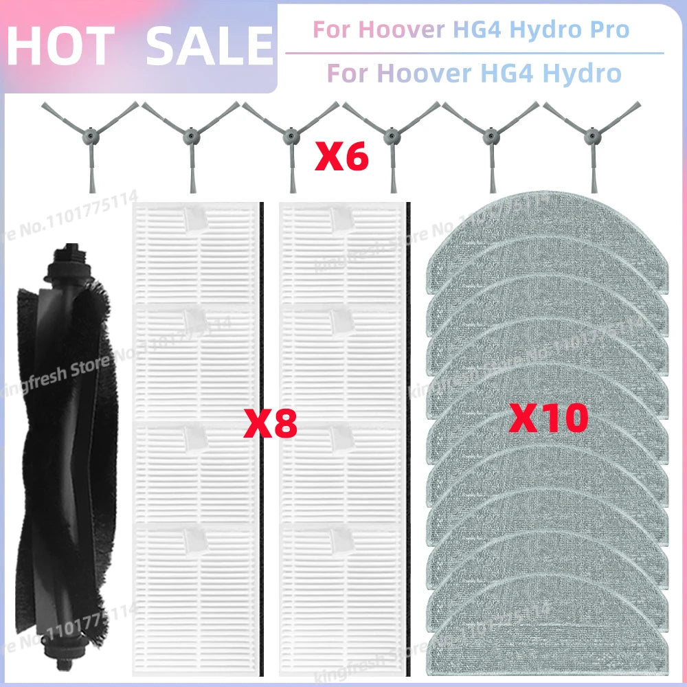 Compatible For Hoover HG4 Hydro Pro / Hoover HG4 Hydro Vacuum Parts Main Roller Side Brush Hepa FIlter Dust Bag Accessories