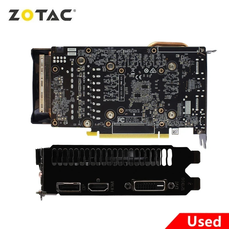 2024 Used ZOTAC RTX 2060 6GB Video Cards GPU RTX2060 GDDR6 192bit GAMING Graphic Card