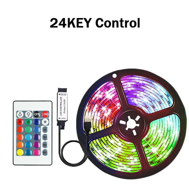 1-30M 5050 RGB LED Strip Light USB Bluetooth 44K Wifi App 5V LED Lights Flexible Luces Led Ribbon RGB TV BackLight Diode Tape