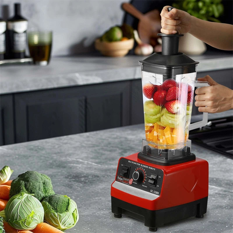 2 in 1 Electric Blender 2000W High Power Heavy due Commercial Blender Food Processor Ice cookies