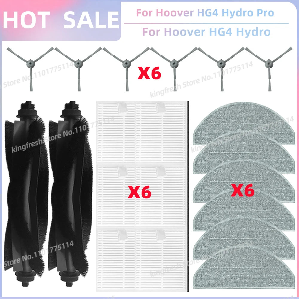 Compatible For Hoover HG4 Hydro Pro / Hoover HG4 Hydro Vacuum Parts Main Roller Side Brush Hepa FIlter Dust Bag Accessories