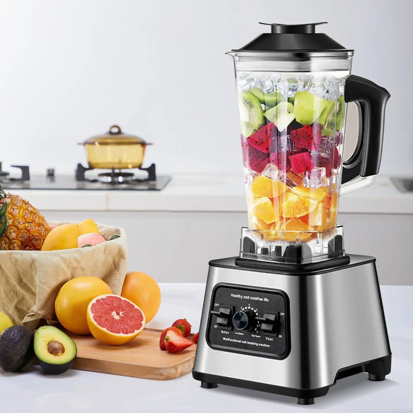 6000W power Blender Juicer Juicer Smoothie Table Blenders 2.5L Container Food Processor Blender for Ice Nut Fruit