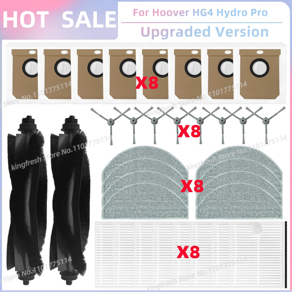 Compatible For Hoover HG4 Hydro Pro / Hoover HG4 Hydro Vacuum Parts Main Roller Side Brush Hepa FIlter Dust Bag Accessories