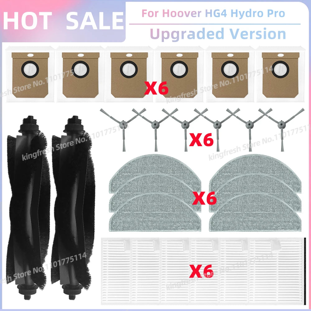 Compatible For Hoover HG4 Hydro Pro / Hoover HG4 Hydro Vacuum Parts Main Roller Side Brush Hepa FIlter Dust Bag Accessories