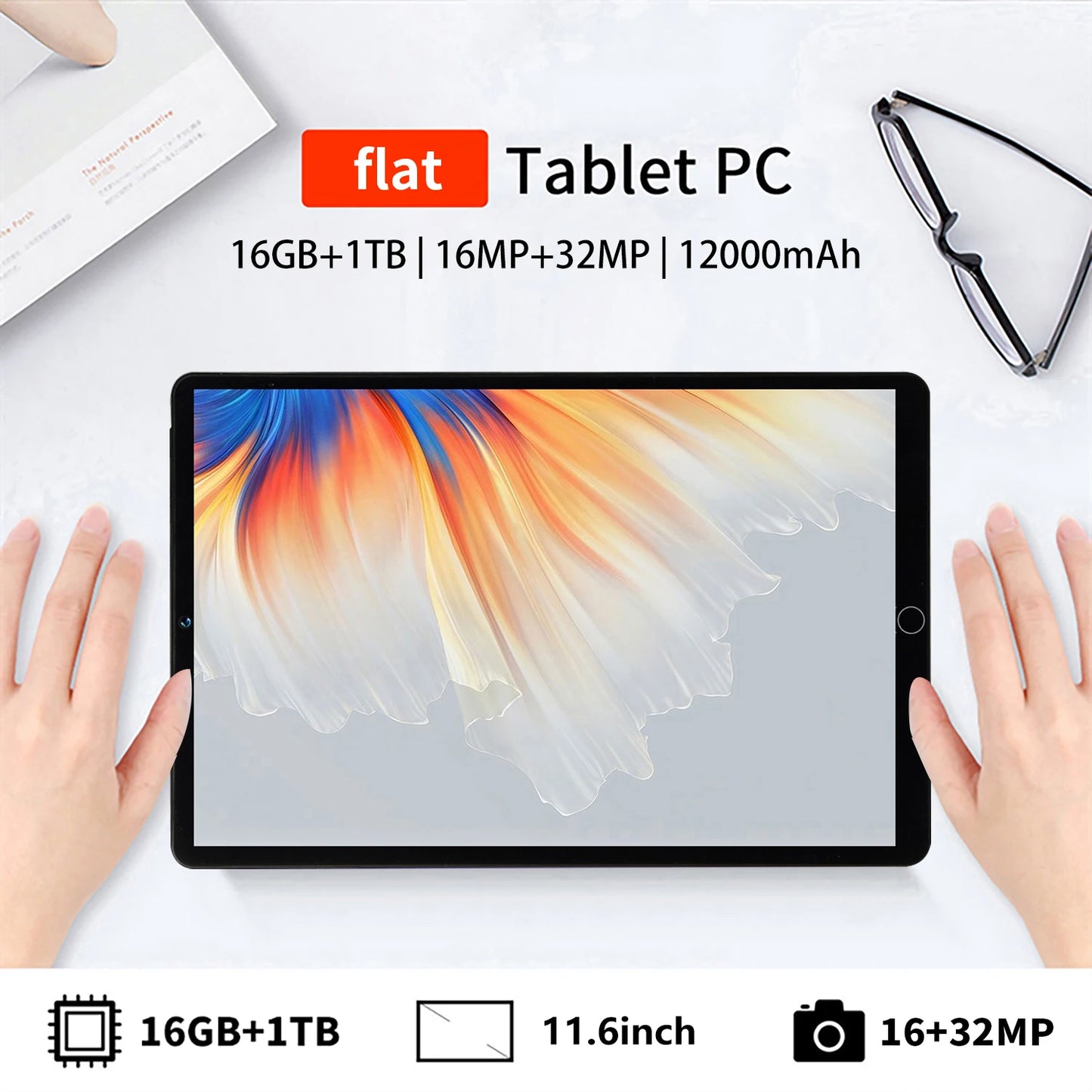 2024 Global Version 11.6 Inch Tablet Android 16GB Ram 1TB Rom Android 13.0 12000mAh Network Bluetooth 4G 5G Tablets Pc Brand New