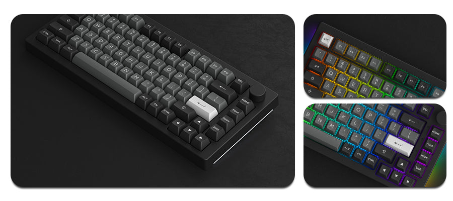 Akko 5075B Plus ANSI/ISO 75% Mechanical Gaming Keyboard 3/5 Pin Hot Swap Three-Modes RGB 2.4GHz Wireless/USB Type-C/BT 5.0