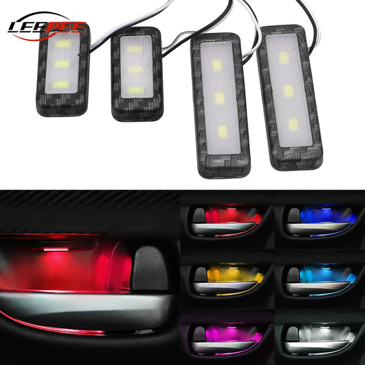 12V Car RGB Lights LED Door Dashboard Foot Ambient Lamp Interior Decorative Illumination Truck Caravan RV Automotive Accessories