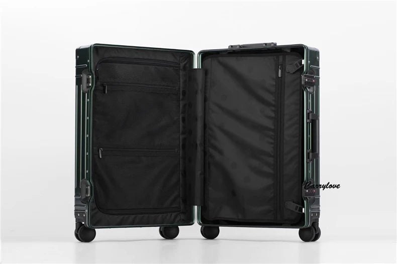 Carrylove 20"24"26"29" Inch Aluminum Trolley Suitcase Waterproof Metallic Cabin Luggage Trolly Bag With Wheels