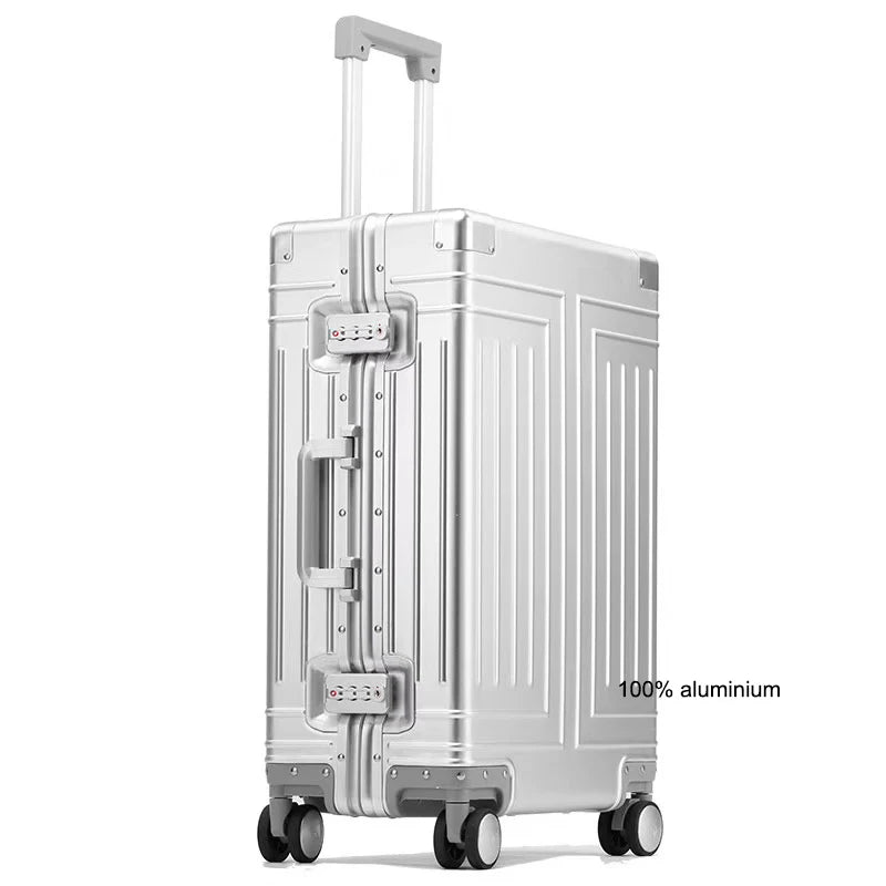 Carrylove 20"24"26"29" Inch Aluminum Trolley Suitcase Waterproof Metallic Cabin Luggage Trolly Bag With Wheels