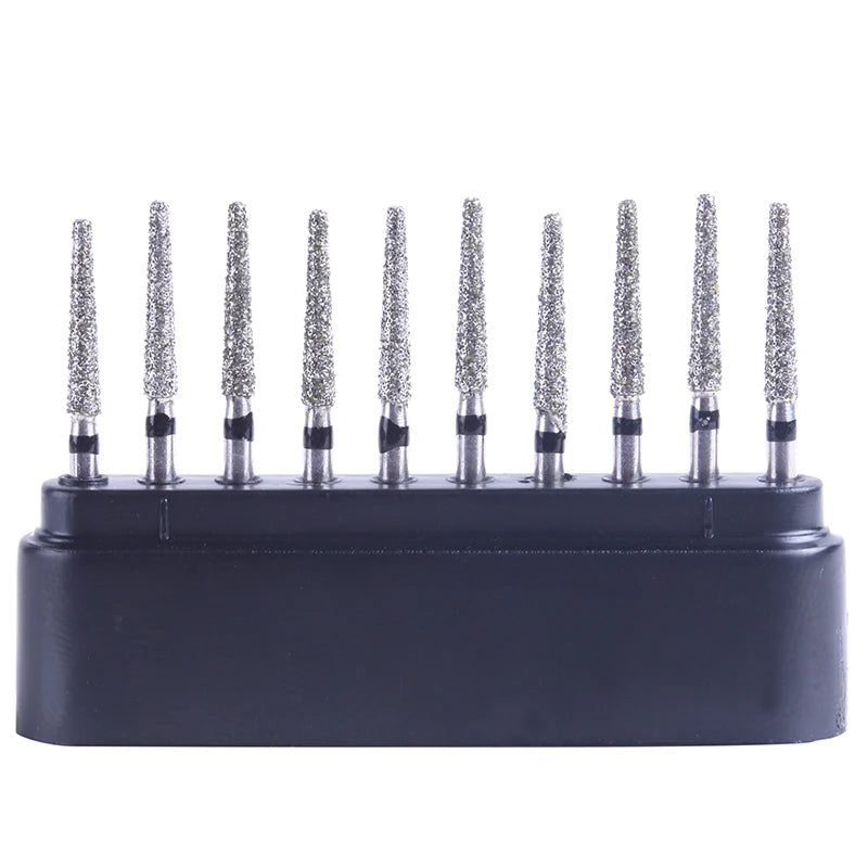 AZDENT 10pcs/Box Dental High Speed Diamond Burs Dentist Super Coarse Diamond Drills Dental Lab Polishing Tools Dia.1.6mm