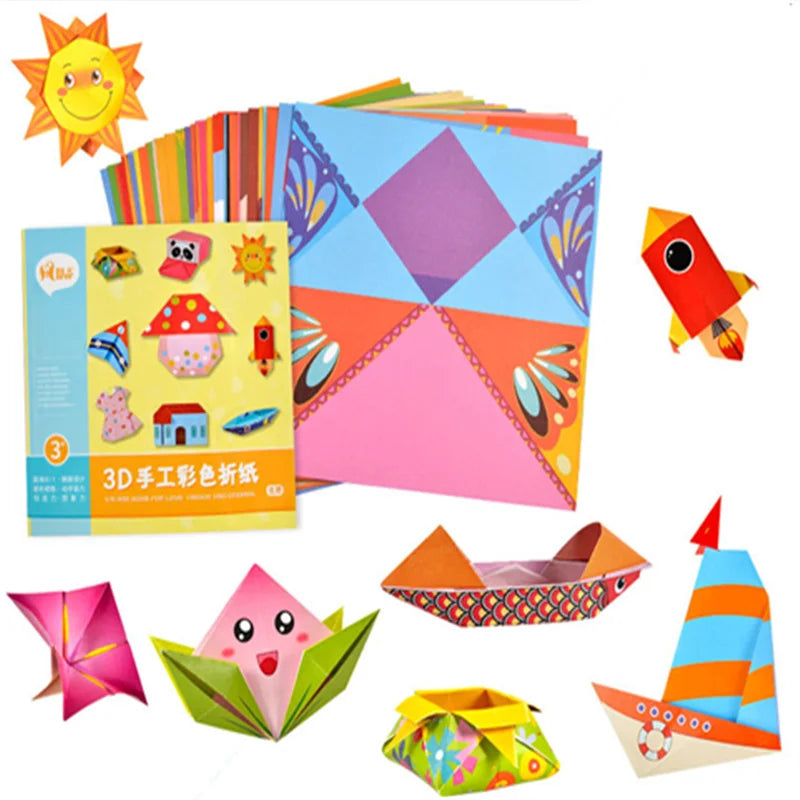 Baby Craft Toys Cartoon Animal Origami Paper Cutting Book Kids Paper Cut Puzzle Early Learning Educational Toys Gifts