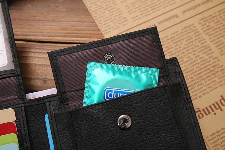 Classic Short Genuine Leather Men Wallets Fashion Coin Pocket Card Holder Men Purse Simple Quality Male Wallets