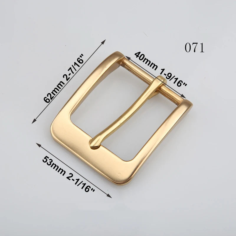 1pcs Solid Brass 40mm Belt Buckle End Bar Heel bar Buckle Single Pin Heavy-duty For Leather Craft Strap Jeans Webbing Dog Collar