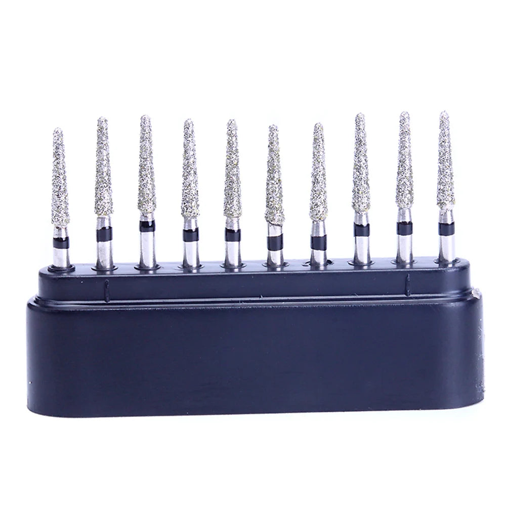 AZDENT 10pcs/Box Dental High Speed Diamond Burs Dentist Super Coarse Diamond Drills Dental Lab Polishing Tools Dia.1.6mm