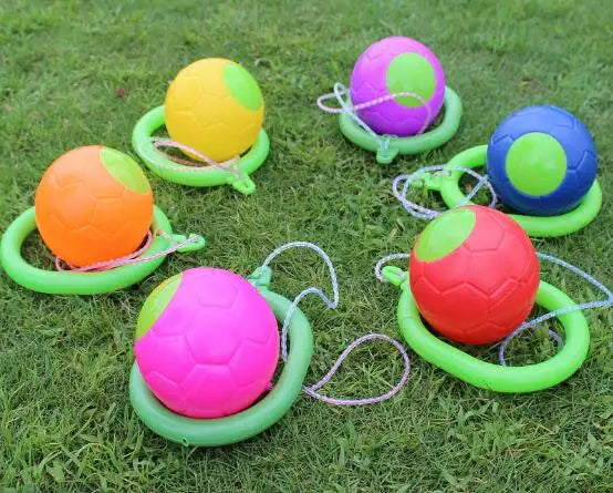 1PC Skip Ball Outdoor Fun Toy Ball Classical Skipping Toy Exercise coordination and balance hop jump playground may toy ball