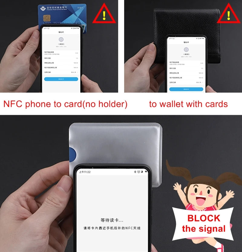 5-20 pcs Aluminium Anti Rfid Card Holder NFC Blocking Reader Lock Id Bank Card Holder Case Protection Metal Credit Card Case