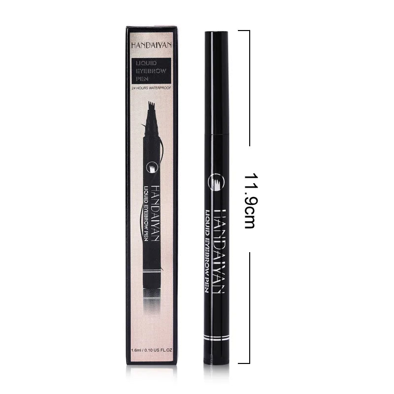 4D Microblading Eyebrow Pen 4 Forks Tip Eyebrow Tattoo Pencil Long Lasting Fine Sketch Liquid Eye Brow Make Up