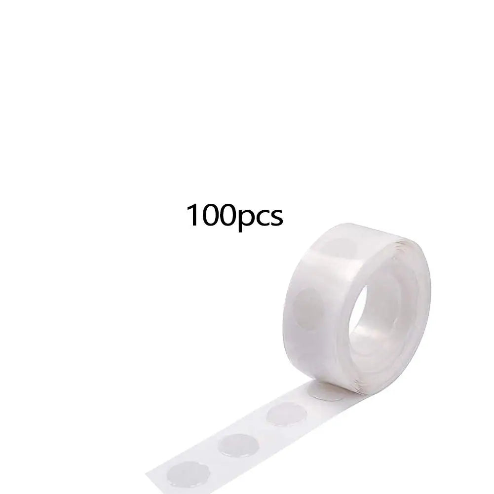 1 Roll 100pcs Double-sided Adhesive Dots Transparent Removable Balloon Adhesive Tape Glue  For DIY Wedding Birthday Party Decor