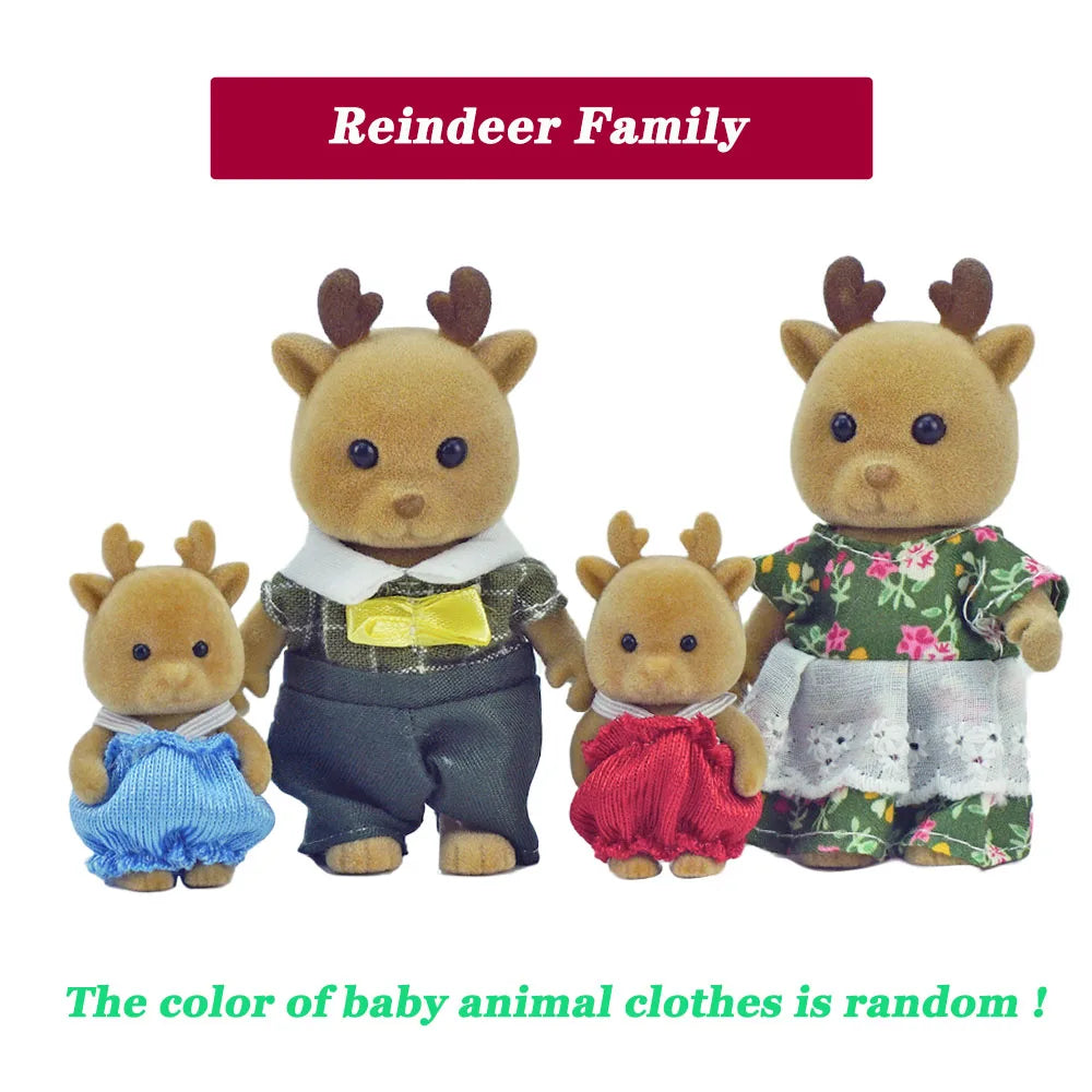 1:12  Forest Animal Family Mini  Rabbit Bear Panda doll girl play house doll setForest Family Villa Furniture Set Toys