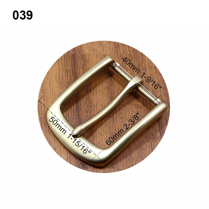 1pcs Solid Brass 40mm Belt Buckle End Bar Heel bar Buckle Single Pin Heavy-duty For Leather Craft Strap Jeans Webbing Dog Collar