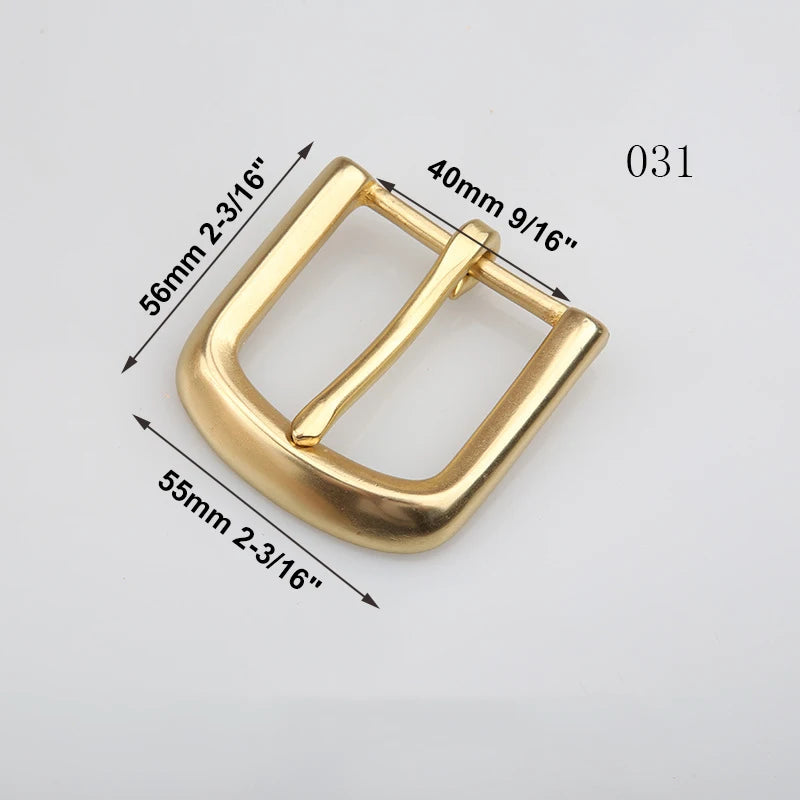 1pcs Solid Brass 40mm Belt Buckle End Bar Heel bar Buckle Single Pin Heavy-duty For Leather Craft Strap Jeans Webbing Dog Collar