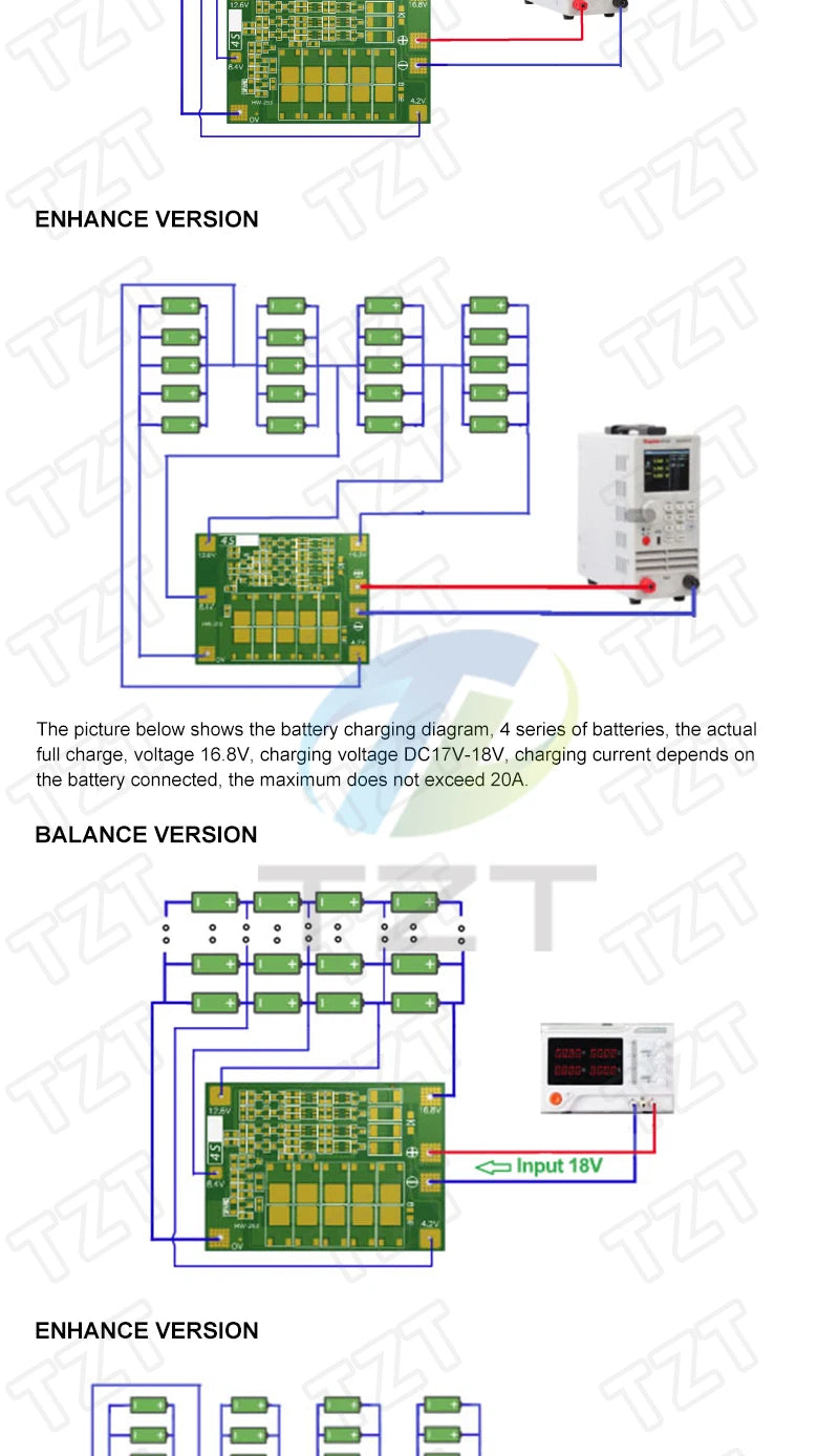 3S/4S 40A 60A Li-ion Lithium Battery Charger Protection Board 18650 BMS For Drill Motor 11.1V 12.6V/14.8V 16.8V Enhance/Balance