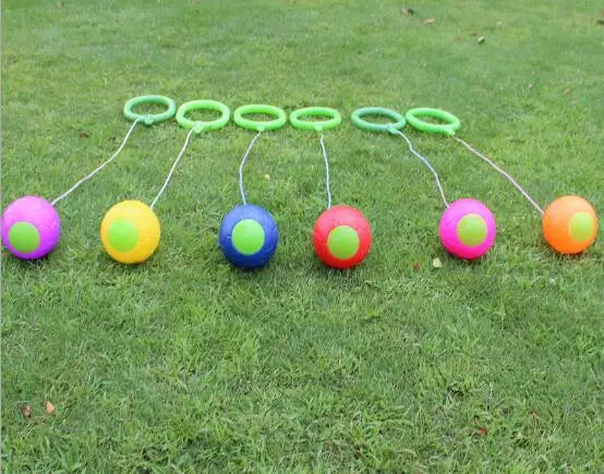 1PC Skip Ball Outdoor Fun Toy Ball Classical Skipping Toy Exercise coordination and balance hop jump playground may toy ball