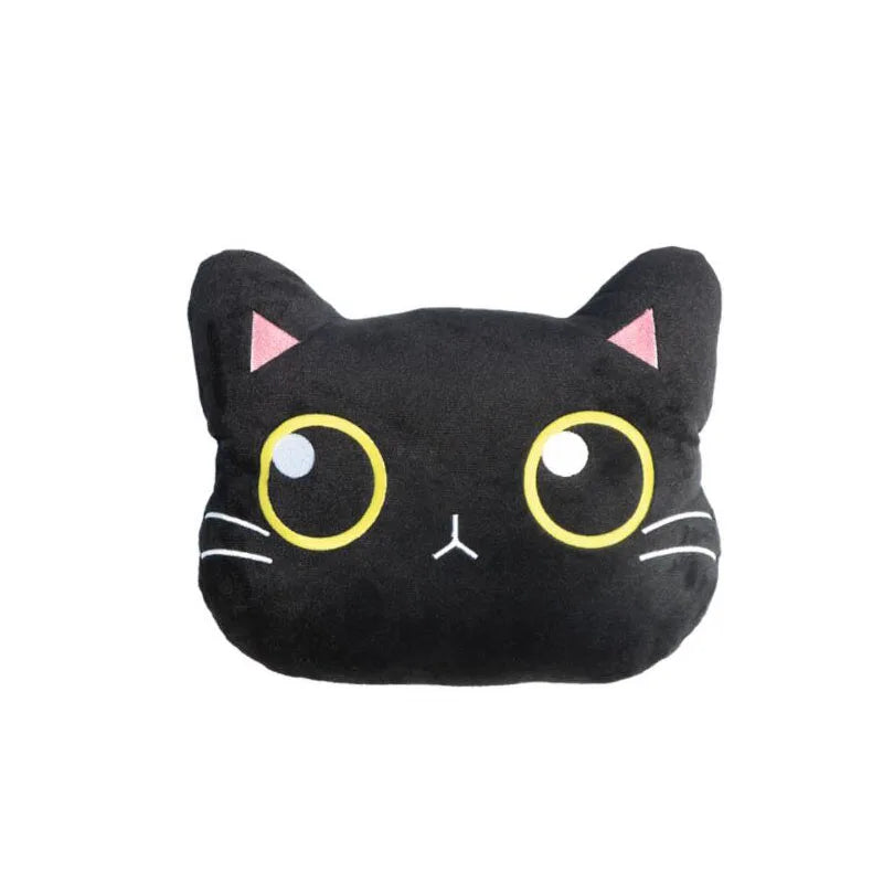 Cartoon Cute Cat Car Neck Pillow Car Headrest Travel Cushion Cat Seatbelt Shoulder Pads Covers Rearview Mirror Cover Accessories