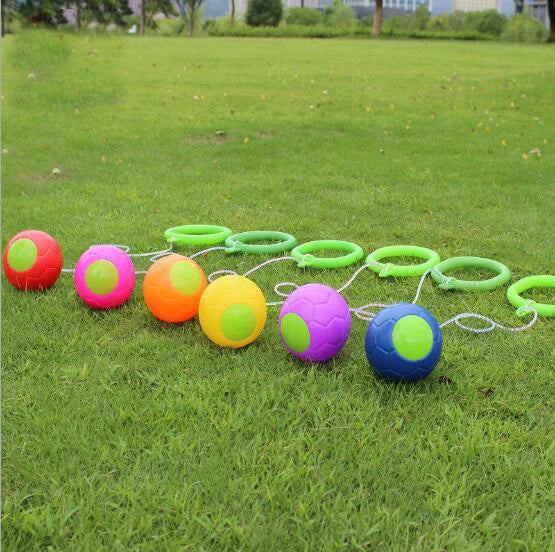 1PC Skip Ball Outdoor Fun Toy Ball Classical Skipping Toy Exercise coordination and balance hop jump playground may toy ball