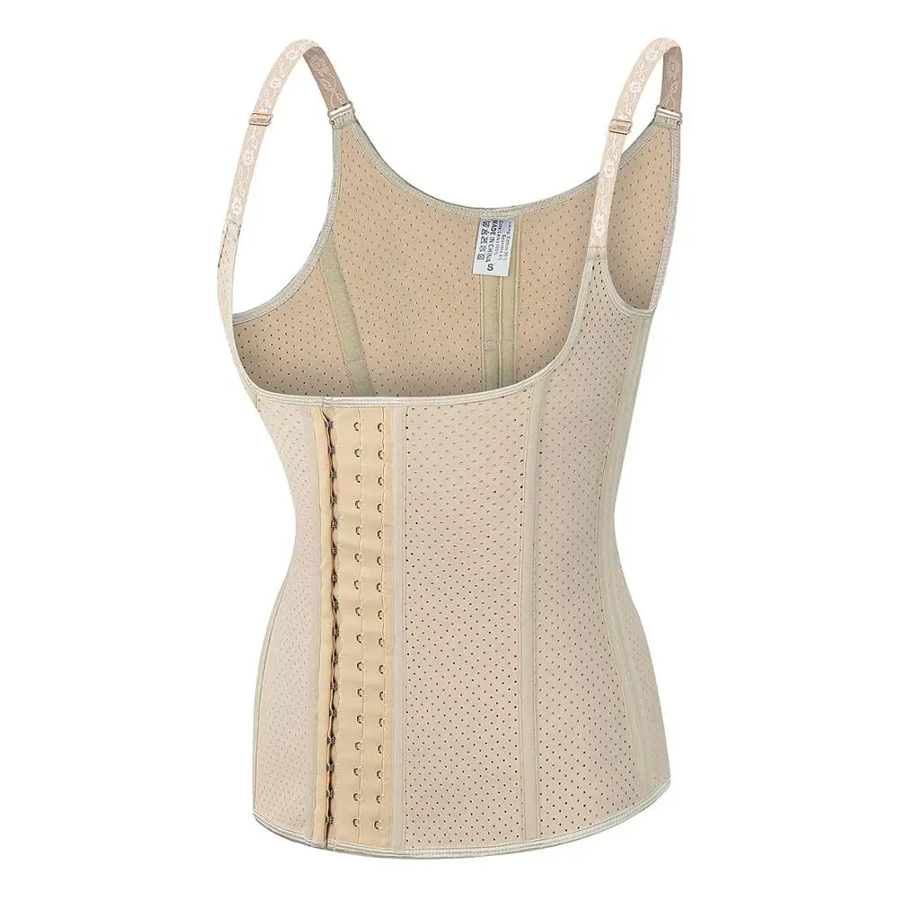 12 steel bone  Shapewear Breathable Latex Corset Vest Waist Trainer Body Shaper Slimming Underwear Women Fajas Fajas Reductoras