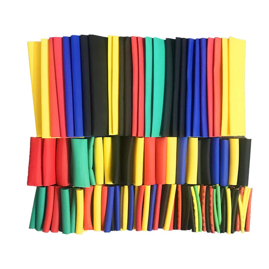 164pcs/Set Polyolefin Shrinking Assorted Heat Shrink Tube Wire Cable Insulated Sleeving Tubing Set 2:1