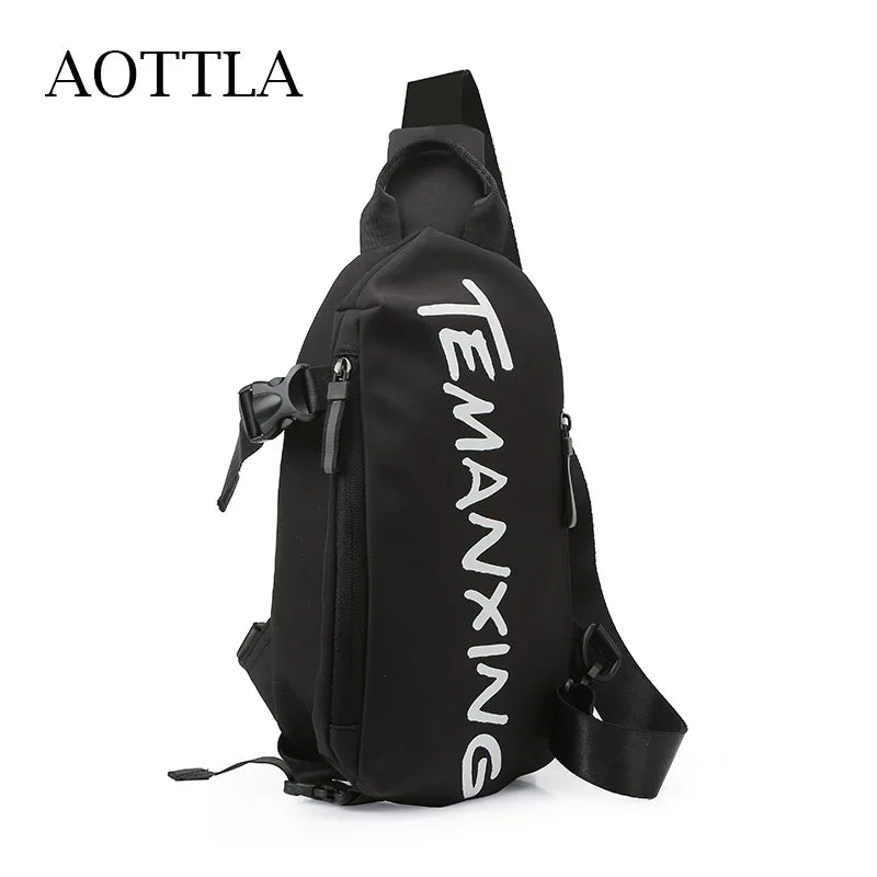 AOTTLA Chest Bag Crossbody Backpack Men Waterproof Oxford Cloth Shoulder Bag Women's Casual Messenger Bag Unisex Male Small Bag