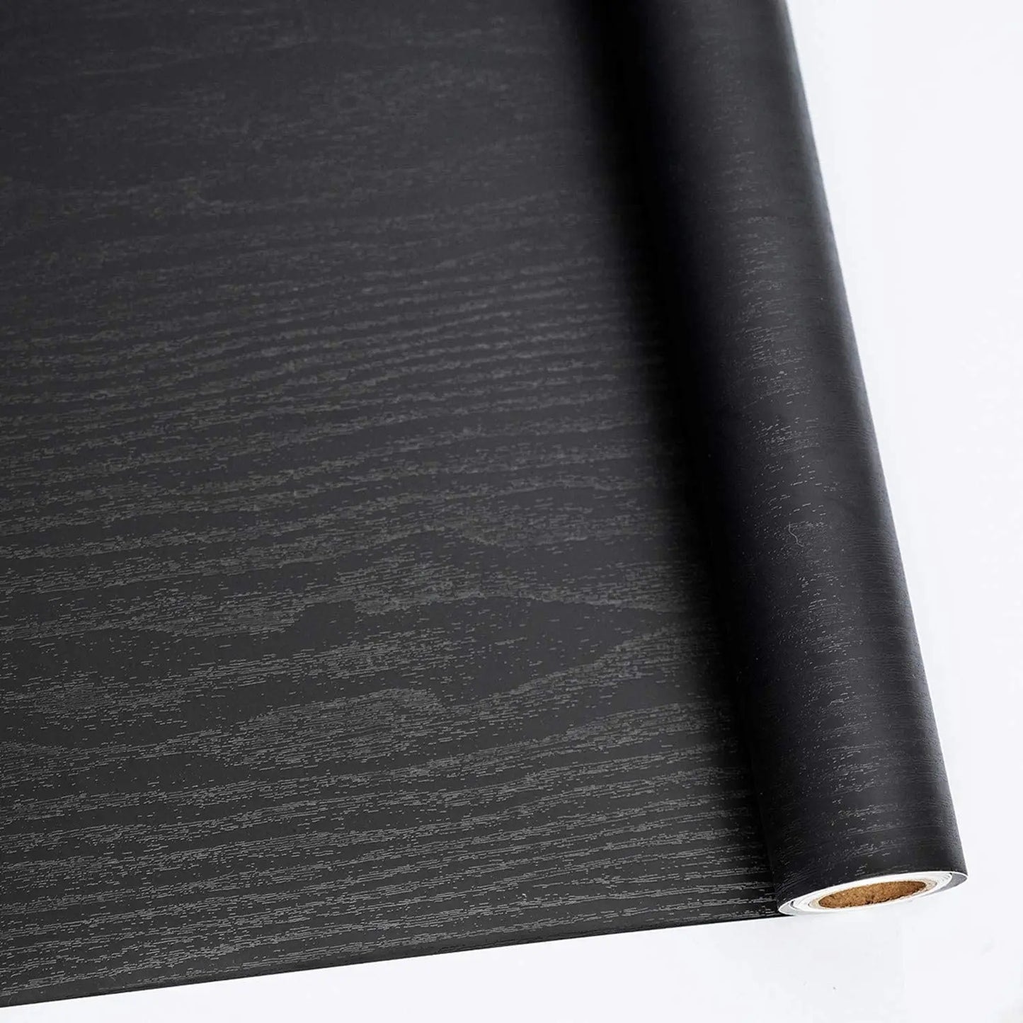 Black Wood Peel And Stick Paper Decorative Self-Adhesive Film For Furniture Real Wood Tactile Sensation Surfaces Easy To Clean