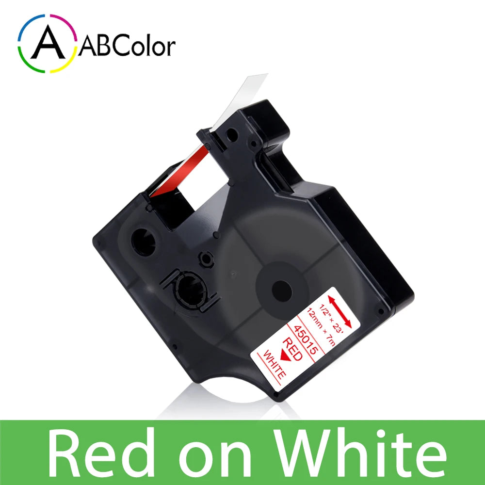 45013 Label Tape Black on White For Dymo D1 45013 45018 12mm Label Cartridge For Dymo LabelManager 160 280 COLORPOP Label Maker