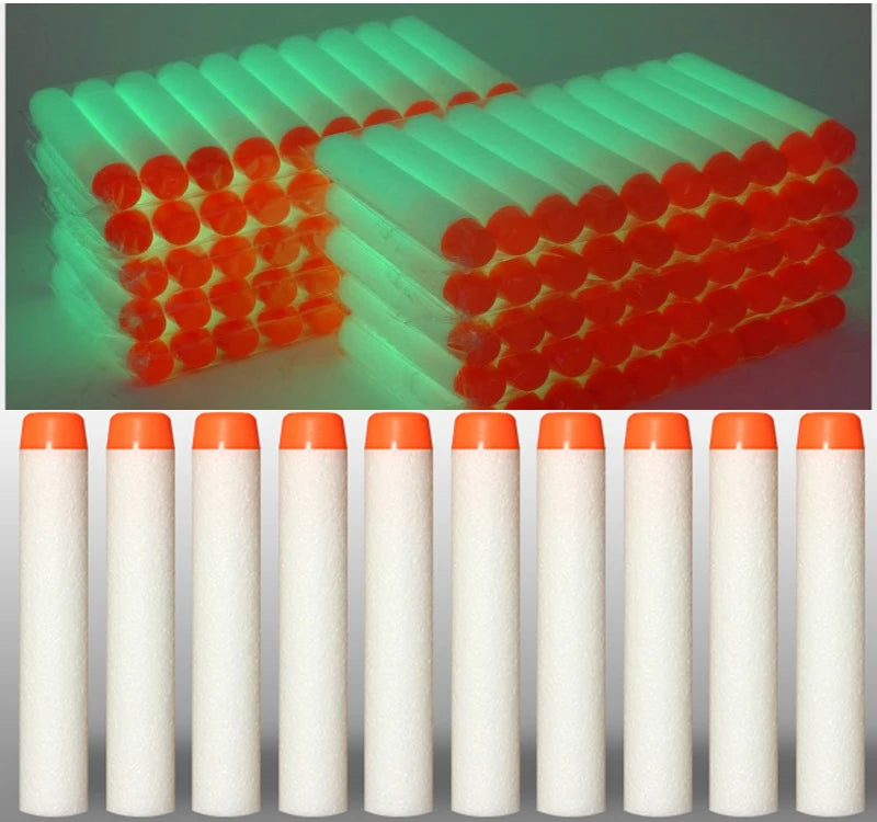 7.2cm 100pcs For Nerf Soft Bullets Darts Round Head Refill Sponge Darts Kids Children Toy Gun Bullets For NERF N-Strike Blasters