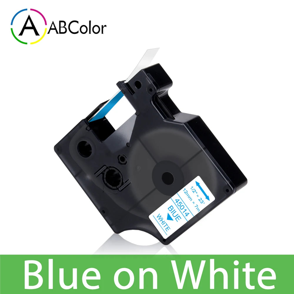 45013 Label Tape Black on White For Dymo D1 45013 45018 12mm Label Cartridge For Dymo LabelManager 160 280 COLORPOP Label Maker