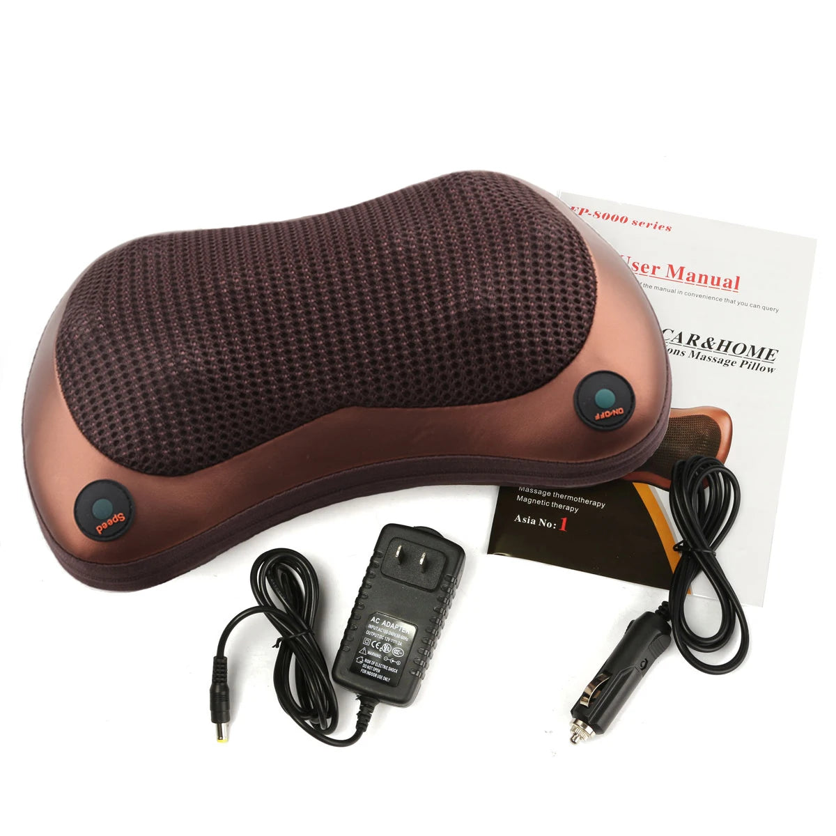 Car Home Electric Massage Pillow Far Infrared Heated Full Body Massager Cushion Neck Back Shiatsu Kneading Therapy Relax Health