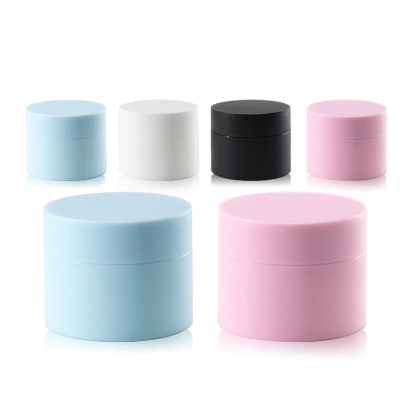 30Pcs 5/15/20/30/50g Refillable Bottle Travel Cream Cosmetic Jars With Lids Lip Balm Container Empty Cans Plastic Lotion Pot Box