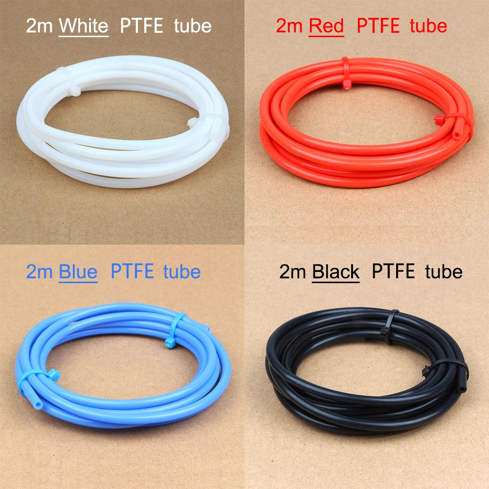 3DSWAY 3D Printer Parts 1M 2M PTFE Tube Teflonto Pipe Bowden Extruder 1.75mm ID2mm OD4mm with Cutter Filament Tube for Ender3