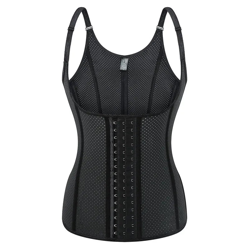 12 steel bone  Shapewear Breathable Latex Corset Vest Waist Trainer Body Shaper Slimming Underwear Women Fajas Fajas Reductoras