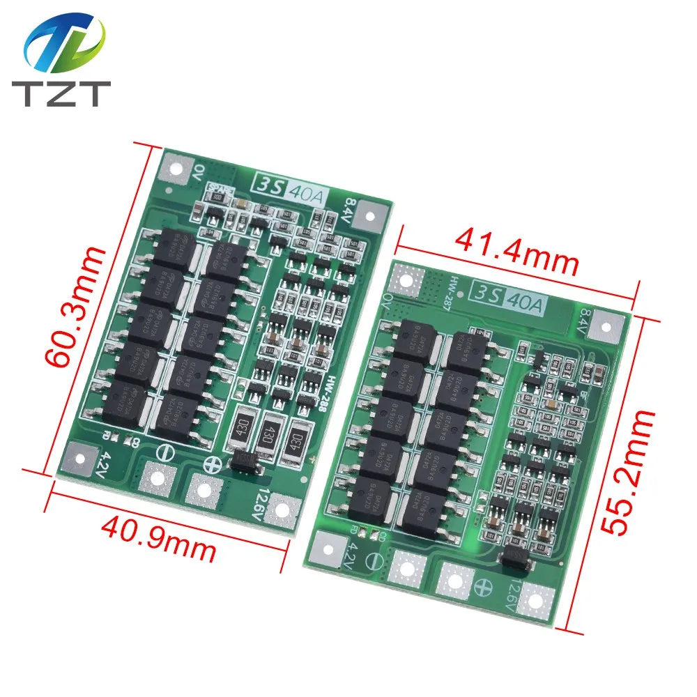 3S/4S 40A 60A Li-ion Lithium Battery Charger Protection Board 18650 BMS For Drill Motor 11.1V 12.6V/14.8V 16.8V Enhance/Balance