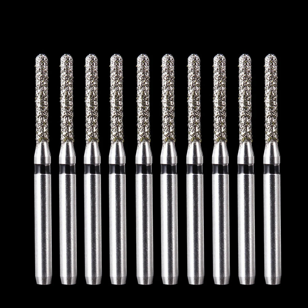 AZDENT 10pcs/Box Dental High Speed Diamond Burs Dentist Super Coarse Diamond Drills Dental Lab Polishing Tools Dia.1.6mm