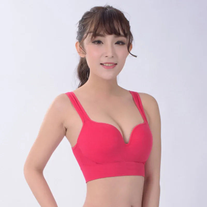 5 Colors Sports Bra Ladies Padded Push up Yoga Fitness Daily Wear Wire Free sleep Bra Seamless Full Cup Solid Sports Top