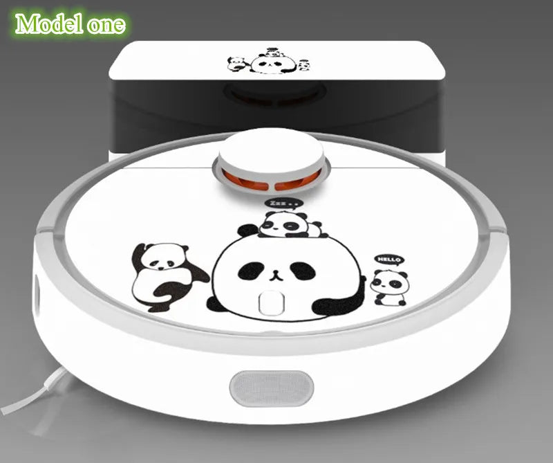 1* Cute Owl Panda Style Sticker for XIAOMI MI 1 SDJQR02RR Robot Vacuum Cleaner Beautifying Protective Film Parts Accessories