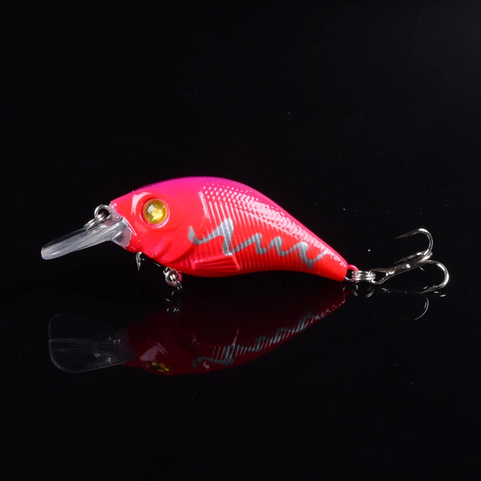 1pcs 7.5cm 10.2g Hard VIB Lures Fishing Minnow Bait Treble Hooks Sinking Crankbait Wobblers Fishing Tackle 3DEyes