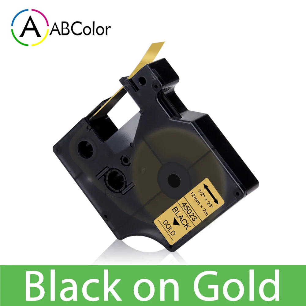 45013 Label Tape Black on White For Dymo D1 45013 45018 12mm Label Cartridge For Dymo LabelManager 160 280 COLORPOP Label Maker