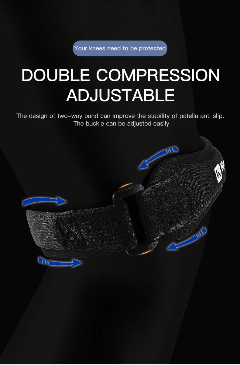 1 Piece Knee Patellar Tendon Knee Support Strape Brace Adjustable Shock Absorption Compression Knee Pad Sleeve for Basketball