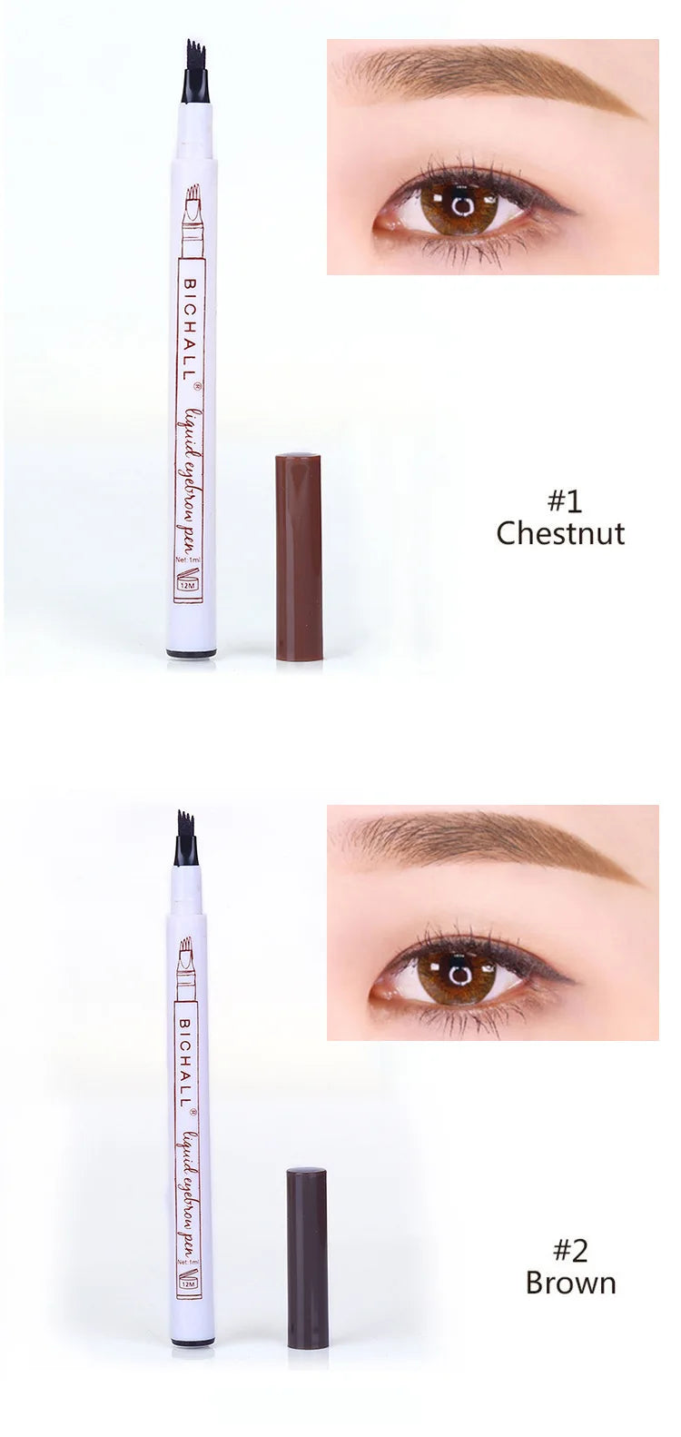 4D Microblading Eyebrow Pen 4 Forks Tip Eyebrow Tattoo Pencil Long Lasting Fine Sketch Liquid Eye Brow Make Up