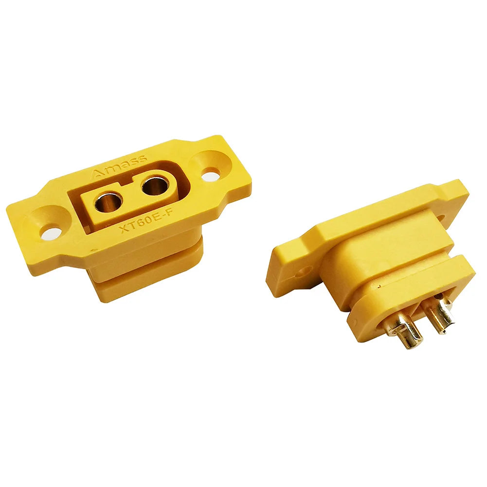 5pc Amass XT60E-F Female Plug Large Current Gold/Brass Ni Plated Connector Power Battery Connecting Adapter for RC Model